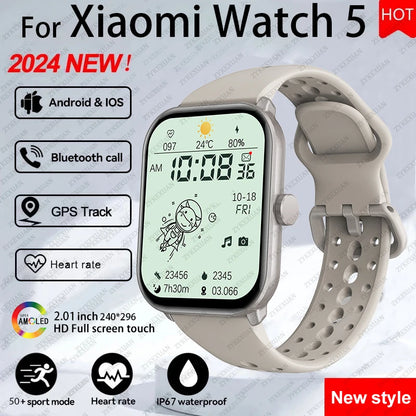 For Xiaomi Watch 5 Global Version Sports Smart Watch Men Women HD AMOLED Screen Heart Rate Call GPS Track Waterproof Smartwatch