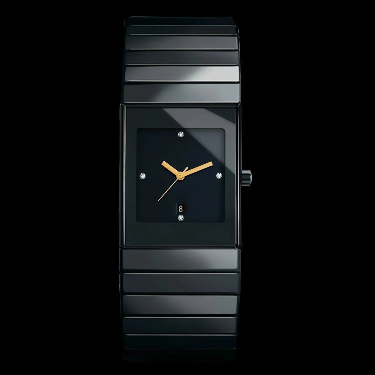 Brand men's watch, quartz women's watch, fashionable and versatile small black steel couple watch