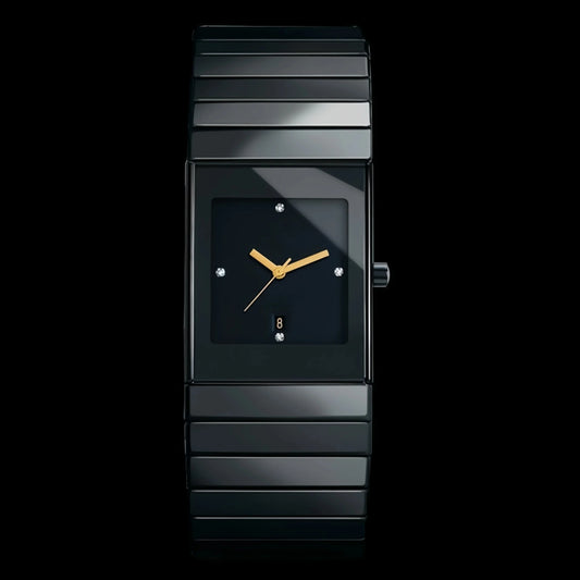 Brand men's watch, quartz women's watch, fashionable and versatile small black steel couple watch