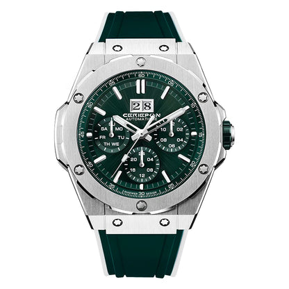 2026 Man Mechanical Watches for Men Sport Analog Automatic Wristwatches with Silicone Strap Stainless Steel Waterproof Reloj