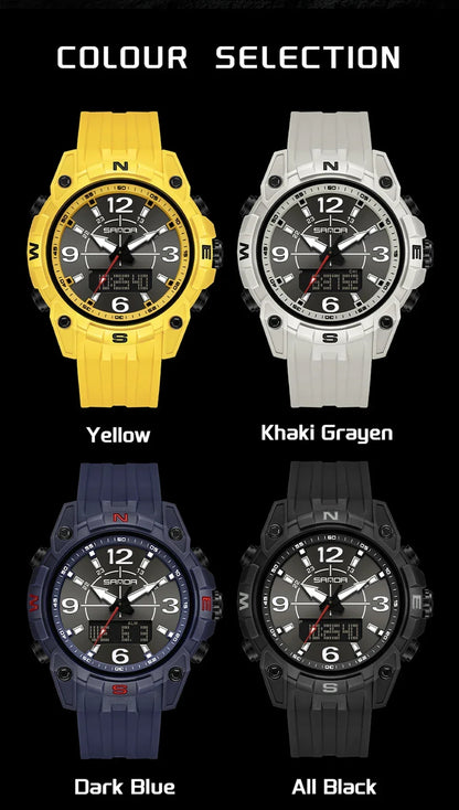SANDA Sports Watches Men LED Watch New Waterproof Digital Wrist Watches Shockproof Sports Watches for Man Electrionic Clock