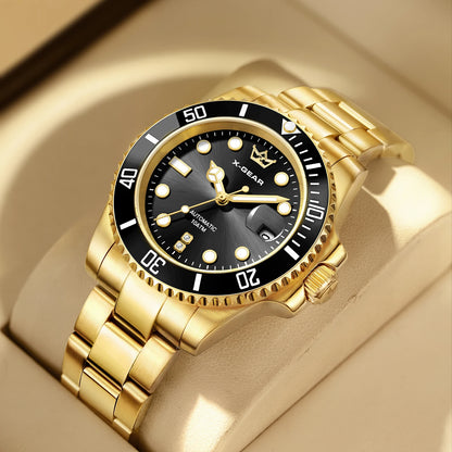 2026 New Men Automatic Mechanical Watches Stainless Steel Waterproof Watch  Water Ghost Luminous Dive Watch with Ceramic Bezel