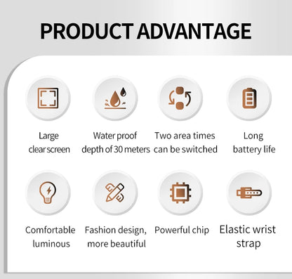 Watch for Men Sports High School Students Trendy Couple Watch Waterproof Alarm Clock Multi Functional Women Electronic Watches