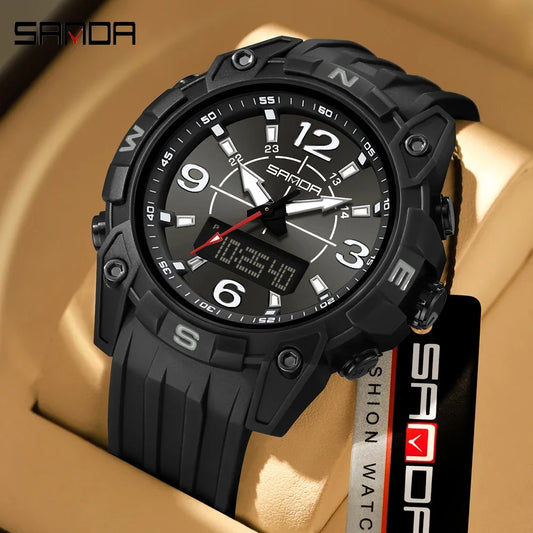 SANDA Sports Watches Men LED Watch New Waterproof Digital Wrist Watches Shockproof Sports Watches for Man Electrionic Clock