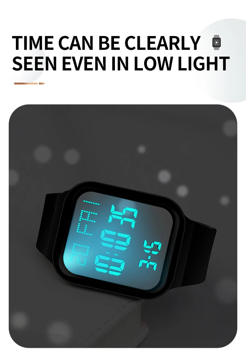 Watch for Men Sports High School Students Trendy Couple Watch Waterproof Alarm Clock Multi Functional Women Electronic Watches