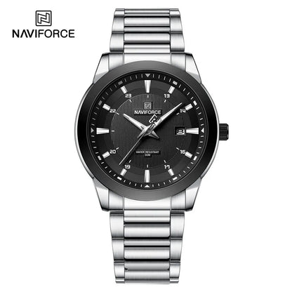2024 Top Brand NAVIFORCE Mens Watches Stainless Steel Strap Casual Male Quartz Sports Wristwatch Luxury Waterproof Date Clock