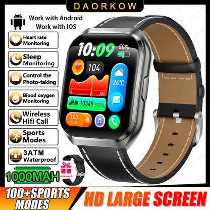 2026 NEW Smart Watch 1000mAh Large Battery Sports Modes Tracker Heart Rate Bluetooth Call 1.83'' HD Screen Waterproof GPS Woman