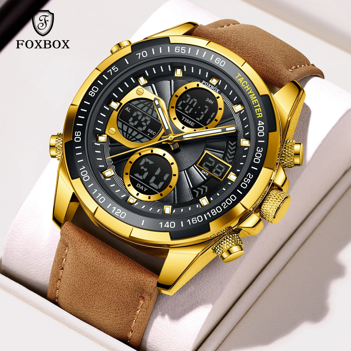 LIGE Top Watches for Men Leather Men Military Sport Waterproof Watch Quartz WristWatch Chronograph Male Clock