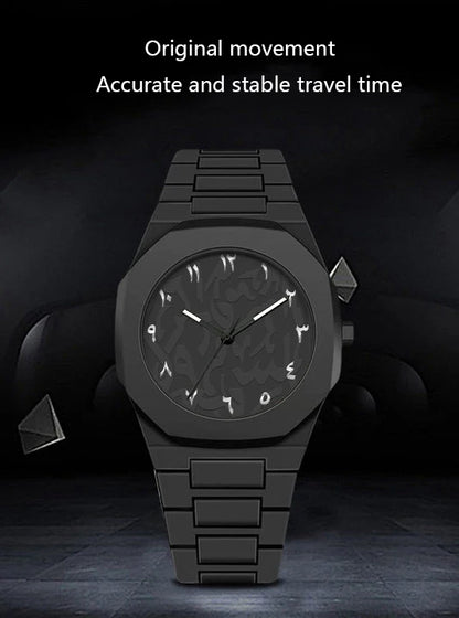 Middle Eastern Popular Sports Watches for Men and Women Dopamine Quartz Watches Niche Fashion Waterproof Stainless Steel