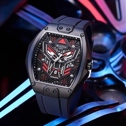 2025 Fashion Luxury Wine Barrel Shaped Watches for Man Quartz Wristwatch for Male Watch Luminous Waterproof Trendy Clock reloj