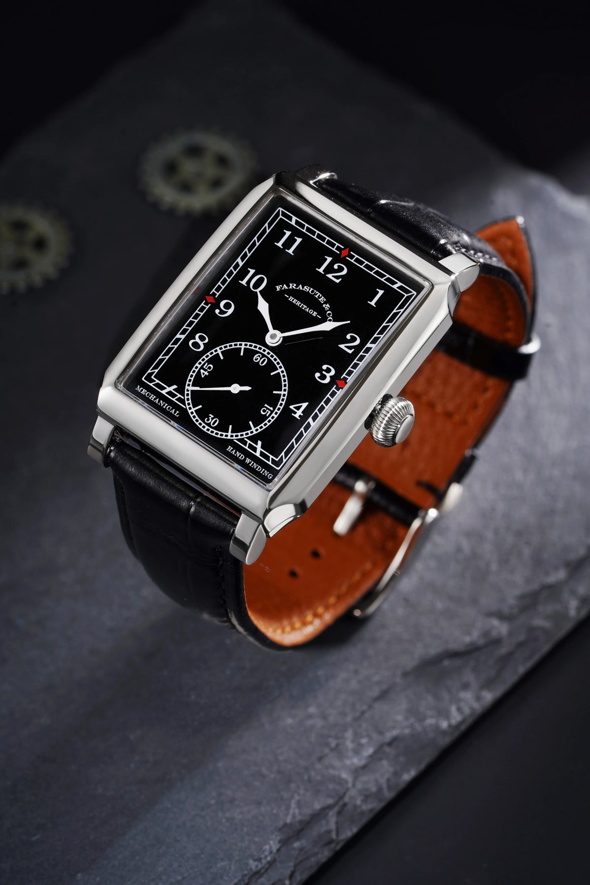 FARASUTE 2026 New Retro Wristwatches Men Casual Manual Square Customized Mechanical Movement Watch Male Sapphire Glass Reloj