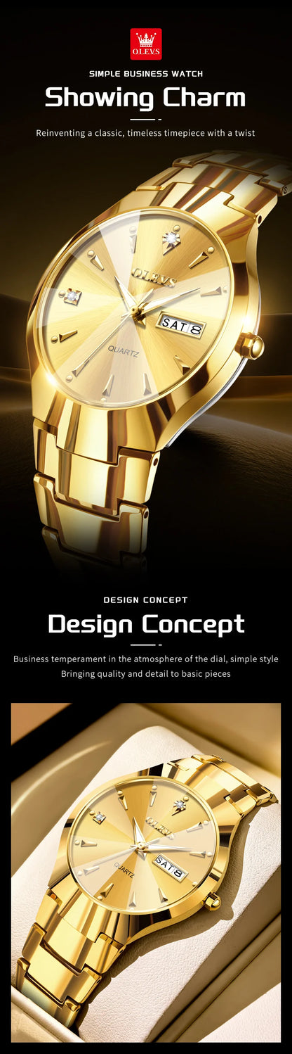 OLEVS Brand Watch Hot Selling Waterproof Tungsten Steel Men's Watch 8697