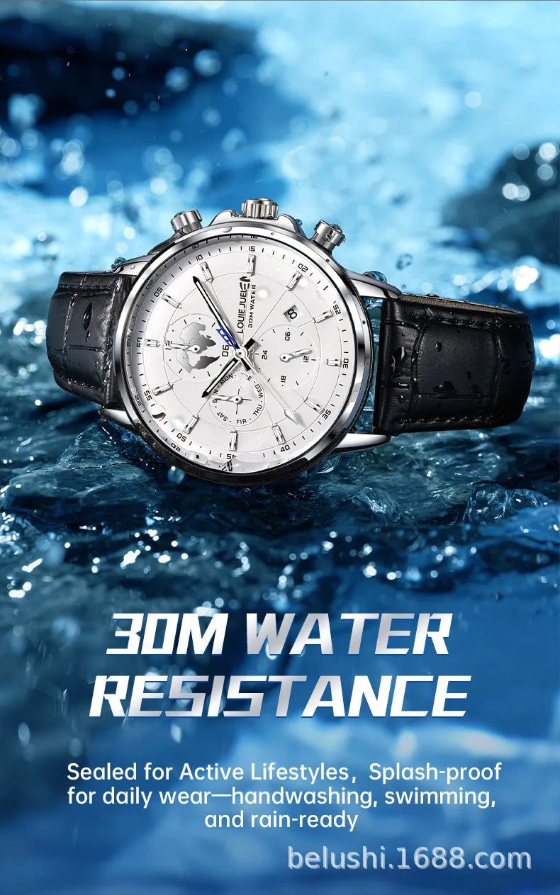 Men's New Automatic Mechanical Watch Fashion Business Casual Wristwatch Luxury Waterproof Date Display