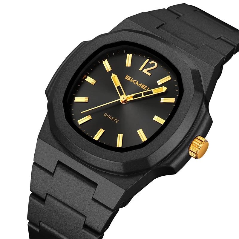 Skmei Bracelet Watches for Mens Analog Display 50M Waterproof Simple Style Quartz Wristwatch
