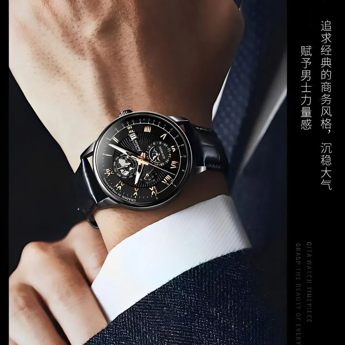 2026 Men Watch Fashion Top Luxury Sport Men's Wristwatch Waterproof Luminous Leather Date Quartz Watches Man Clock