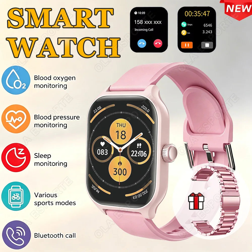 Smart Watch Plus Men Women Plus Full Touch Screen Sports Fitness Watch BT Call Android Phone Digital Multidial Smartwatch HW12