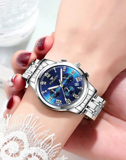 BINBOND Fashion 2pcs/Set Couple Watches Casual Men Ladies for Quartz Watch Lover Waterproof Stainless Steel Valentine Gift Watch