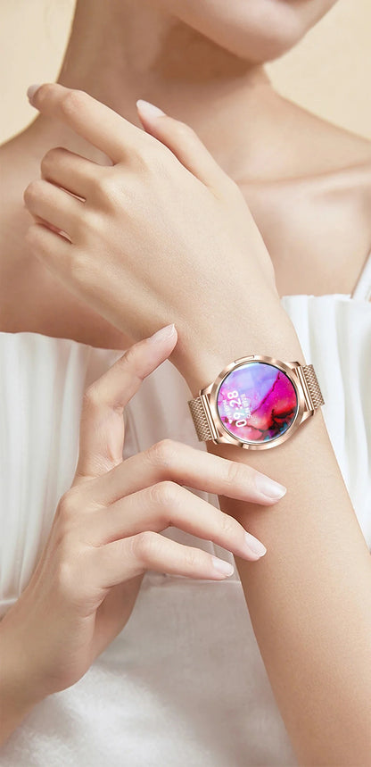 2026New Ladies' Smart Watch AMOLED Display Custom Dial Sport Fitness Health Tracke Waterproof Bracelet Music Digital Clock Women