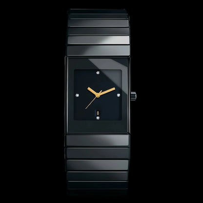 Brand men's watch, quartz women's watch, fashionable and versatile small black steel couple watch