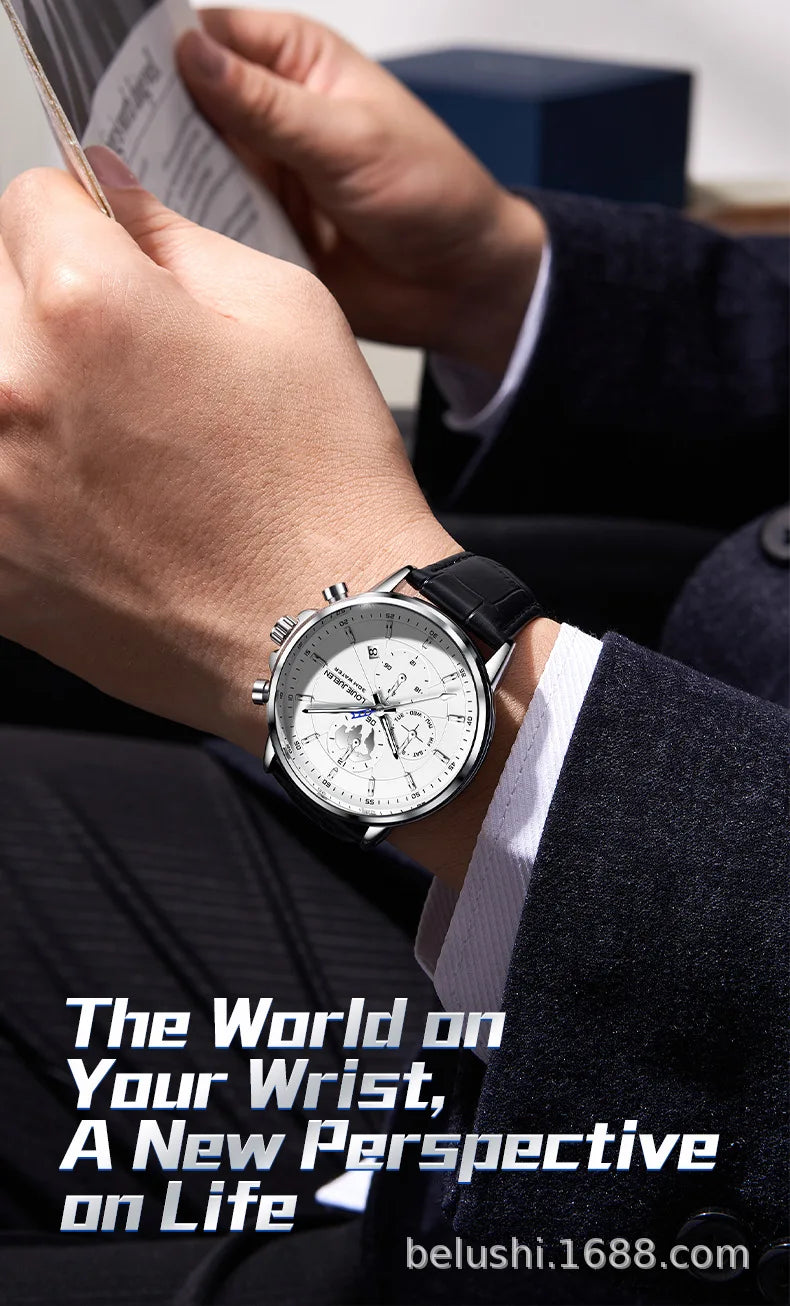 Men's New Automatic Mechanical Watch Fashion Business Casual Wristwatch Luxury Waterproof Date Display