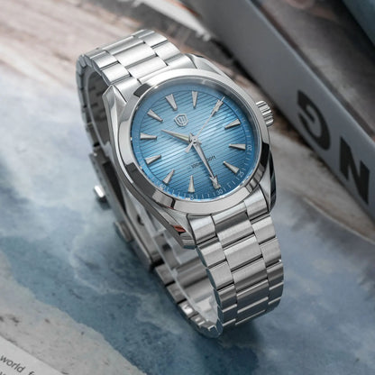 Watchdives WD0006B VH31 Quartz Wristwatches White Mops Dial AR Sapphire Luminous BGW9 100M Waterproof 38Mm Stainless Steel Watch