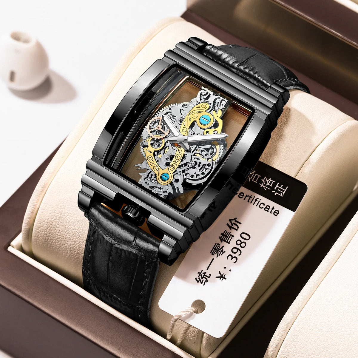 Hot Fashion Men Watch Top Brand Luxury Business Quartz Mens Watches Waterproof Hollow Out Wristwatch Men Gold Relogio Masculino