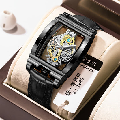 Hot Fashion Men Watch Top Brand Luxury Business Quartz Mens Watches Waterproof Hollow Out Wristwatch Men Gold Relogio Masculino