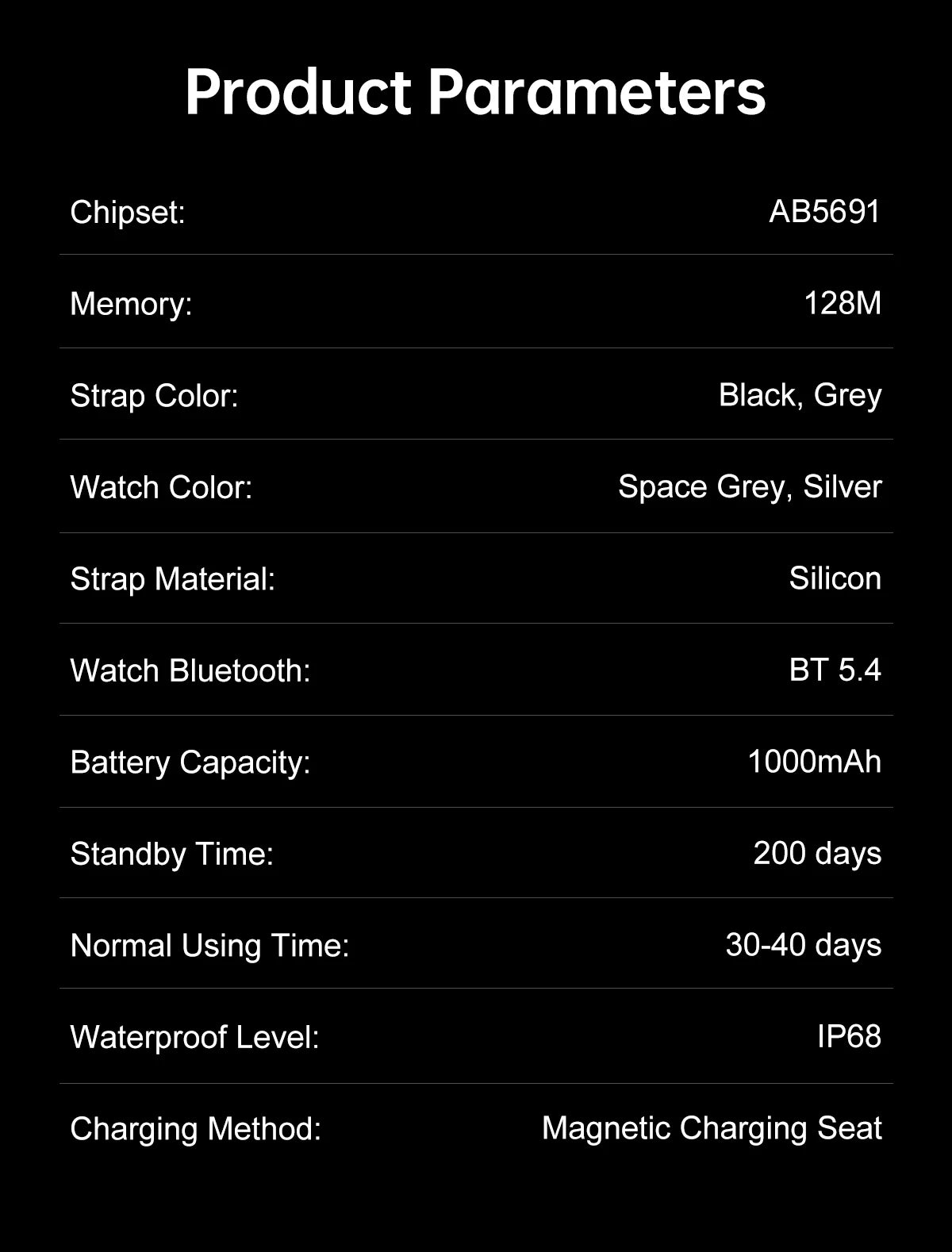 2026 NEW Smart Watch 1000mAh Large Battery Sports Modes Tracker Heart Rate Bluetooth Call 1.83'' HD Screen Waterproof GPS Woman