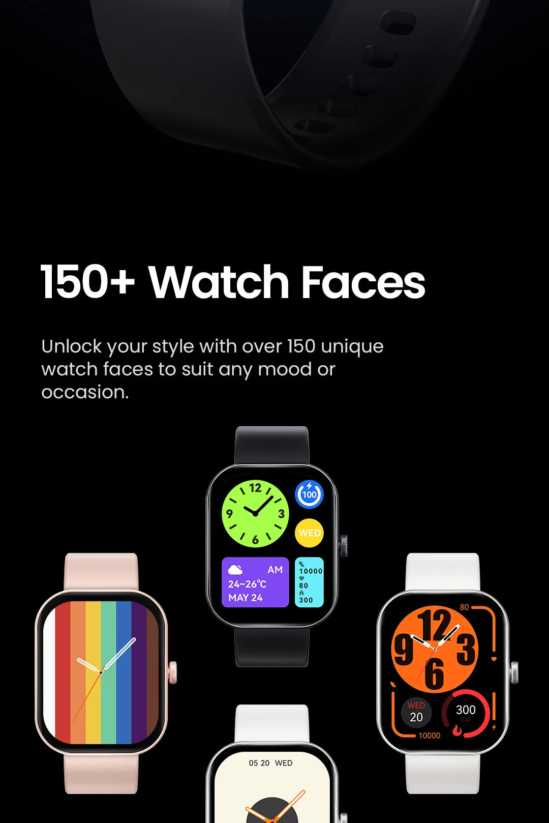 HAYLOU Watch S6 Smartwatch 2.01" HD Display Smart Watch Bluetooth Voice Callings IP68 Waterproof Fitness Tracking Smartwatch