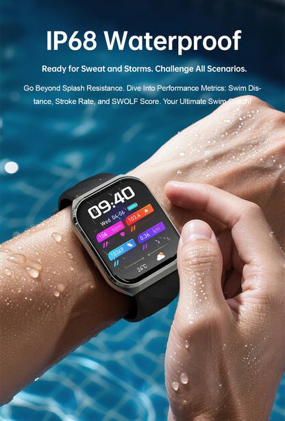 2026 NEW Smart Watch 1000mAh Large Battery Sports Modes Tracker Heart Rate Bluetooth Call 1.83'' HD Screen Waterproof GPS Woman