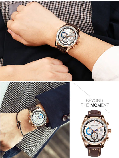 Swiss brand new multi-functional business men's watch waterproof luminous quartz watch live broadcast hot sale**