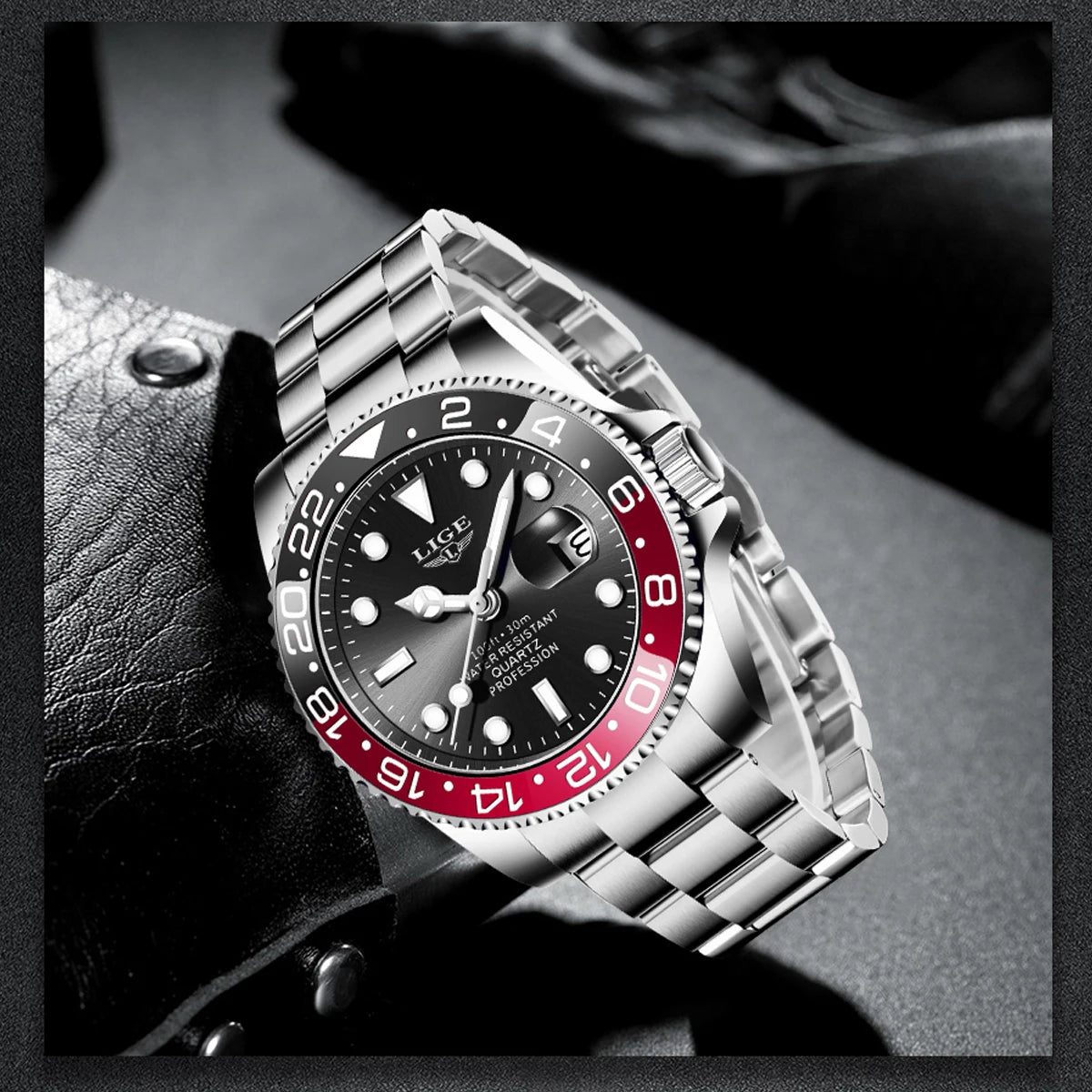 LIGE Fashion Luxury Couple Watches Quartz Watches Waterproof Stainless Steel Watch Valentine Gift Love Watch Relogio Masculino
