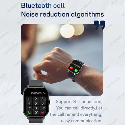 Smart Watch 1.83" Hd Screen Bluetooth Call Heart Rate Blood Oxygen Health Monitor Sports Smartwatch Women Men Holiday Gifts Ht30