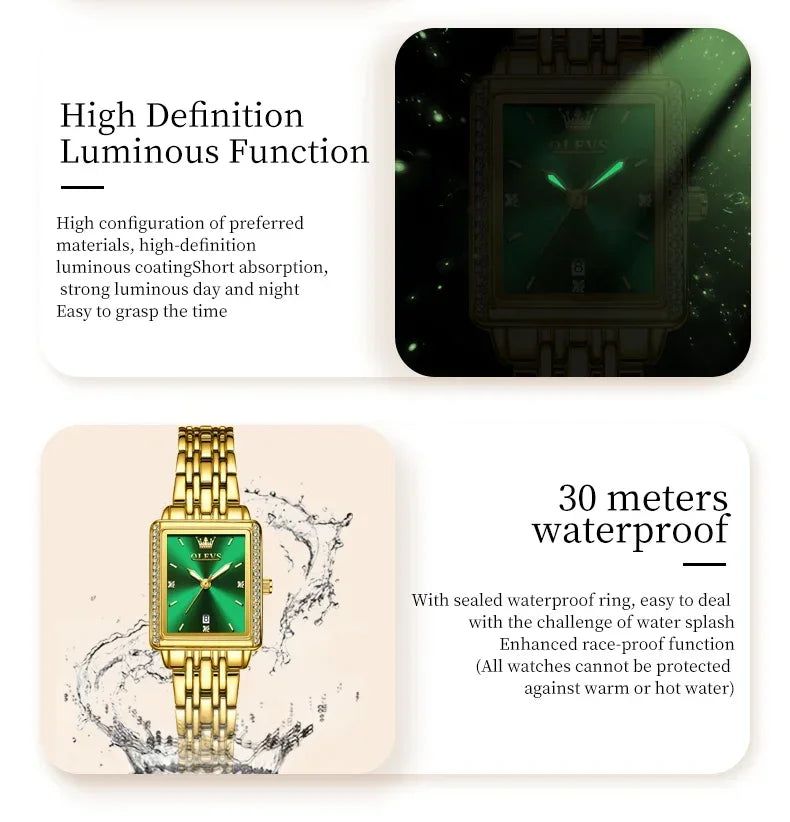 OLEVS 9995 Date Watch for Women Luxury Waterproof Luminous Watches Elegant Quartz Ladies Womens Wristwatces Relojes Para Mujer