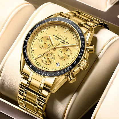 LIGE Top Brand Luxury New Mens Watches Waterproof Luminous Watch for Men Date Chronograph Sport Quartz Man Wristwatches+Box