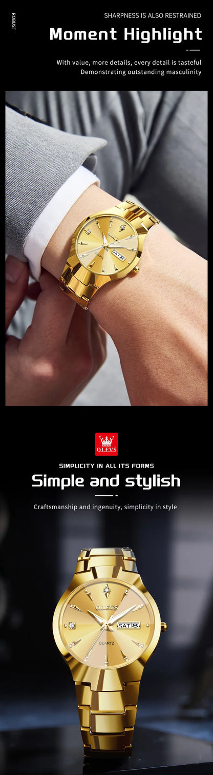 OLEVS Brand Watch Hot Selling Waterproof Tungsten Steel Men's Watch 8697