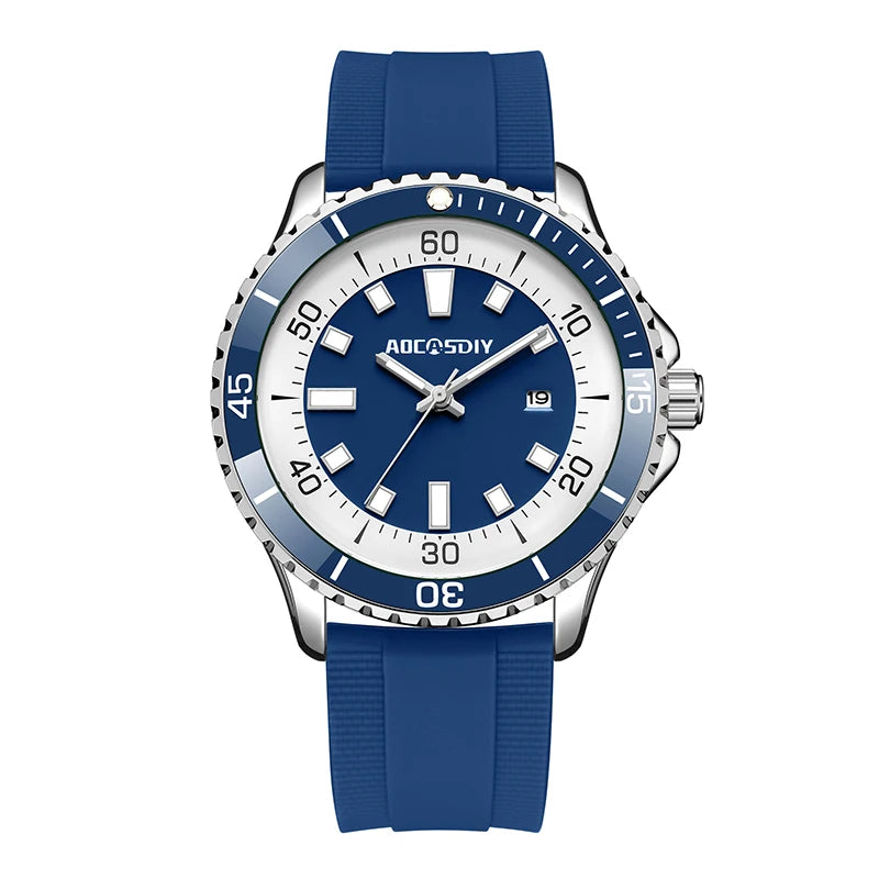 Casual Watches for Men Fashion New Men's Watch Multi Functional Luminous Date Quartz Wrist Watch Waterproof Leisure Man Clock