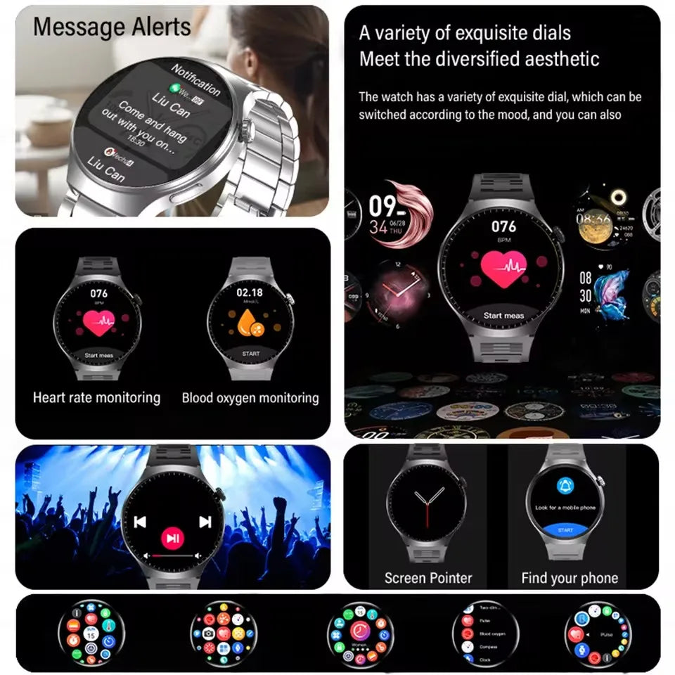 2026 Men Smartwatch for Women Full Touch Screen Voice Call Fitness Tracker Smart Watch Waterporoof Sport Wristwatch Gift Ht30