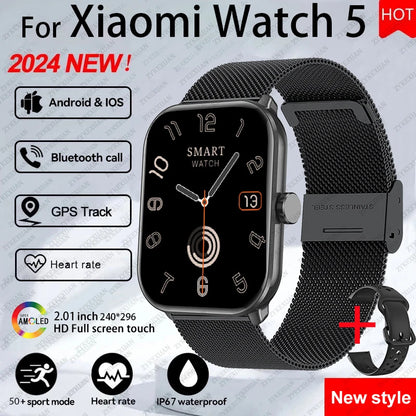 For Xiaomi Watch 5 Global Version Sports Smart Watch Men Women HD AMOLED Screen Heart Rate Call GPS Track Waterproof Smartwatch