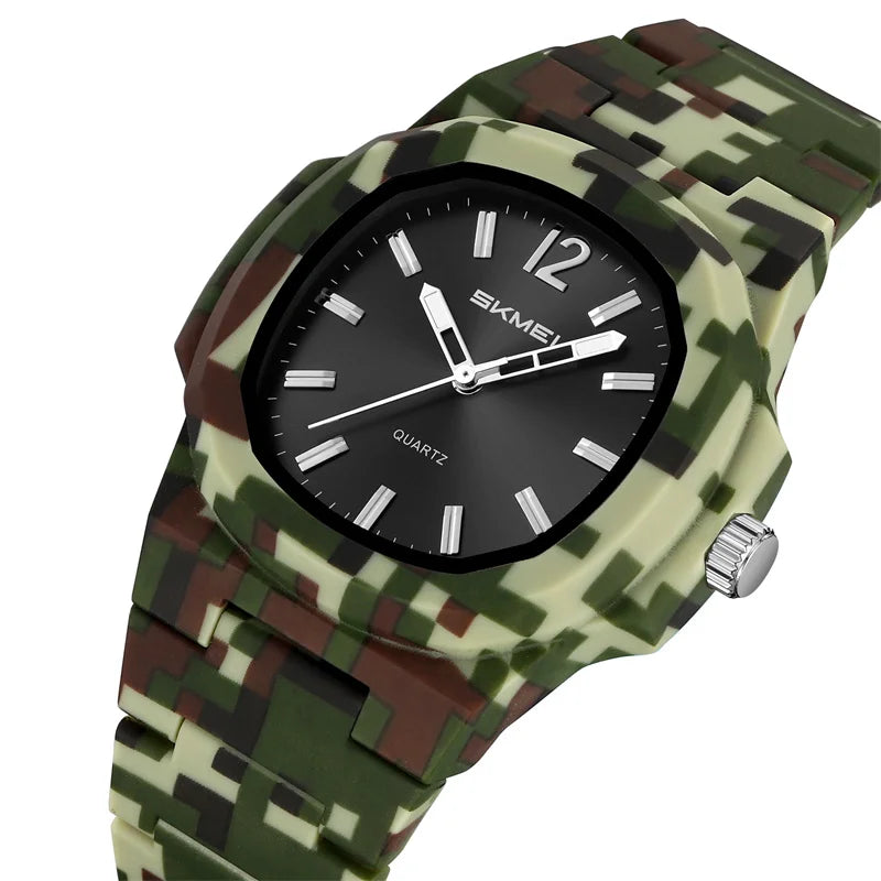 Skmei Bracelet Watches for Mens Analog Display 50M Waterproof Simple Style Quartz Wristwatch