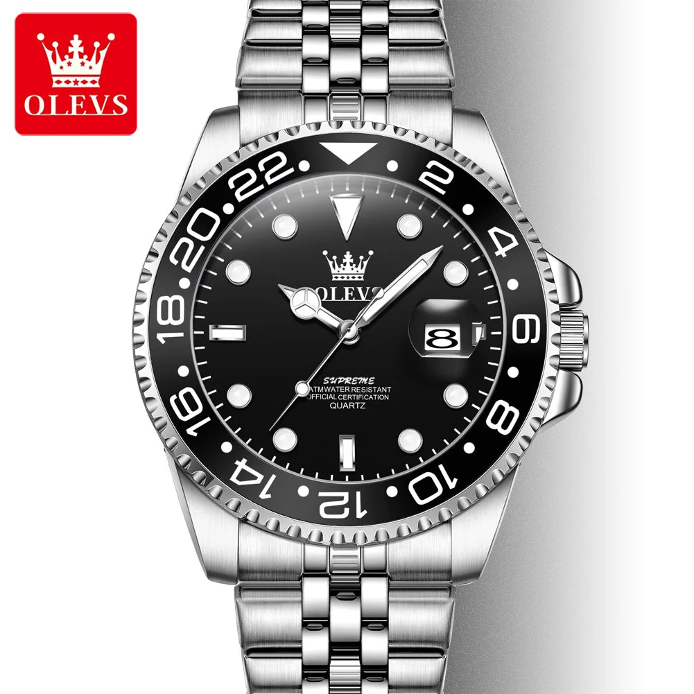 OLEVS 5657 Watch For Men Original Fashion Date Sports Business Quartz Man Watch Top Brand  Big Dial Waterproof Luminous Luxury