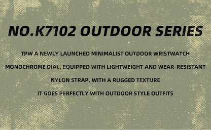2026 TPW Field Watch Easy Reading Fabric Strap 24 Hours Display Quartz Movement