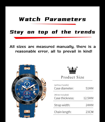 OLEVS Sports Watches For Man Multifunctional Quartz Watch﻿ Waterproof Luminous Date Watches Man Gift Luxury Brand Reloj 9986