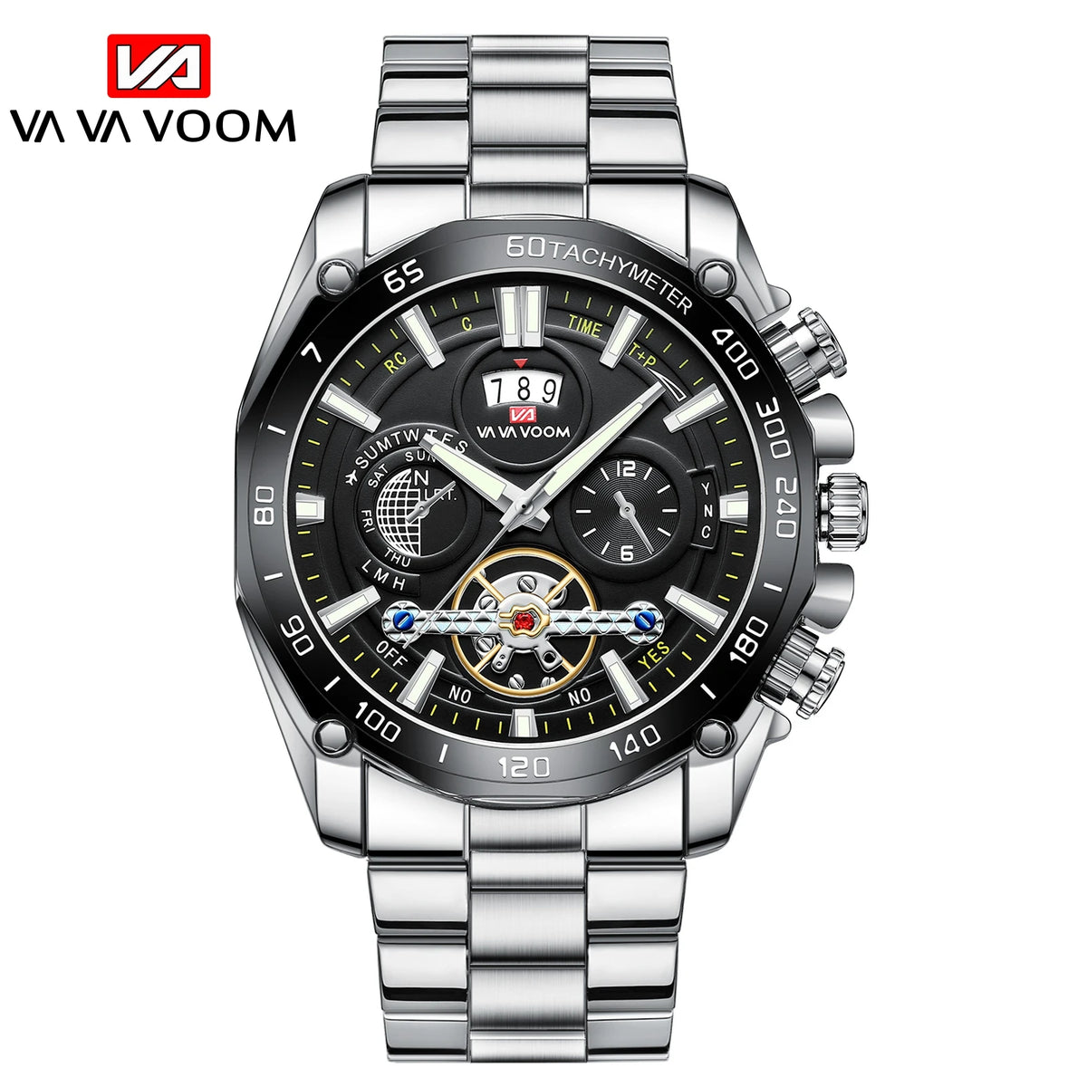 Relogio Masculino Top Brand Mens Luxury Business Watch Big Dial Stainless Steel Luminous Hands Clock Chic Waterproof Wristwatch