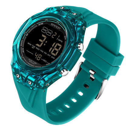 Fashion Women Digital Watches, LED Backlight Design Outdoors Sports Watch Waterproof, Countdown Date Multifunction Wrist watch