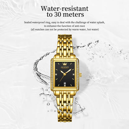 OLEVS 9995 Date Watch for Women Luxury Waterproof Luminous Watches Elegant Quartz Ladies Womens Wristwatces Relojes Para Mujer