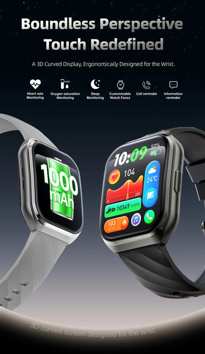 2026 NEW Smart Watch 1000mAh Large Battery Sports Modes Tracker Heart Rate Bluetooth Call 1.83'' HD Screen Waterproof GPS Woman