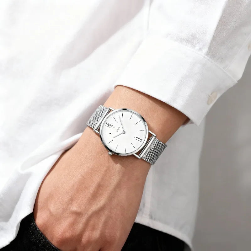 Fashion Simple Men Watch TOP Brand Luxury Classic Design Quartz Wristwatches For Man Ultra Thin Business Male Clock Montre Homme