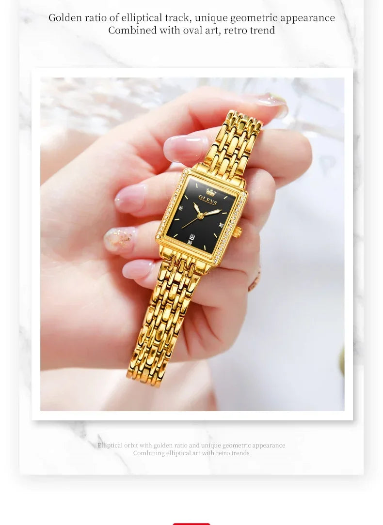 OLEVS 9995 Date Watch for Women Luxury Waterproof Luminous Watches Elegant Quartz Ladies Womens Wristwatces Relojes Para Mujer