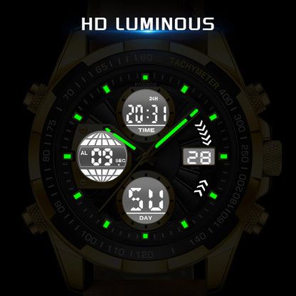 LIGE Top Watches for Men Leather Men Military Sport Waterproof Watch Quartz WristWatch Chronograph Male Clock